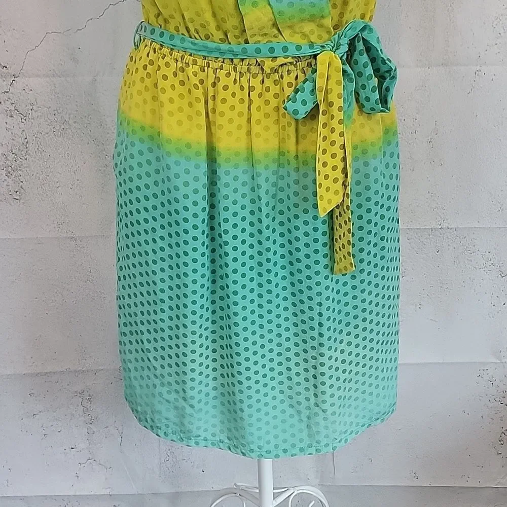 Presley skye silk polka-dot midi dress Women's Size S